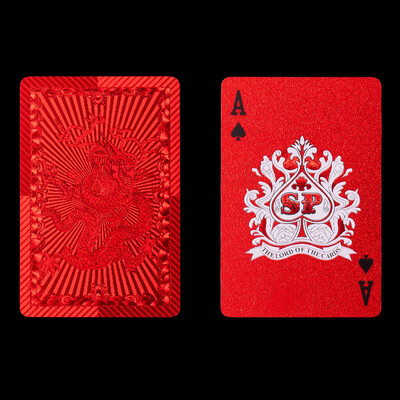 Crvene plastične karte za igranje PVC poker vodootporne perive Parker rustikalne zlatne kreativne zadebljane karte Year of the Dragon