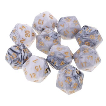 10 τμχ Polyhedral 20 Sided Dice D20 Dices RPG Dice Επιτραπέζια στηρίγματα για επιτραπέζια παιχνίδια - Διπλά χρώματα