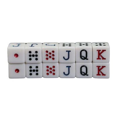 10db/készlet Pókerkocka Társasjáték-tartozékok 16mm