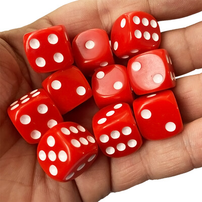 10 kom/pak. Nove kockice s akrilnim točkama 16 mm Okrugli kut Višebojna društvena igra Mahjong Dodaci Kocke 1,6 CM