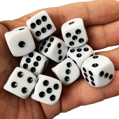 10 kom/pak. Nove kockice s akrilnim točkama 16 mm Okrugli kut Višebojna društvena igra Mahjong Dodaci Kocke 1,6 CM