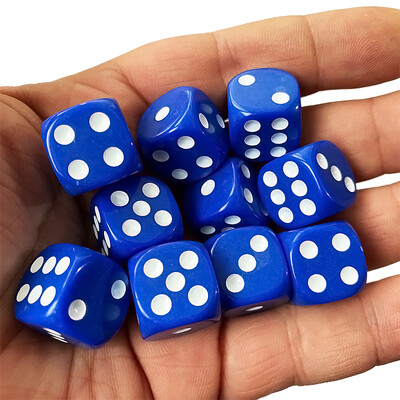 10 kom/pak. Nove kockice s akrilnim točkama 16 mm Okrugli kut Višebojna društvena igra Mahjong Dodaci Kocke 1,6 CM