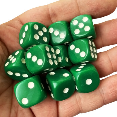 10 kom/pak. Nove kockice s akrilnim točkama 16 mm Okrugli kut Višebojna društvena igra Mahjong Dodaci Kocke 1,6 CM