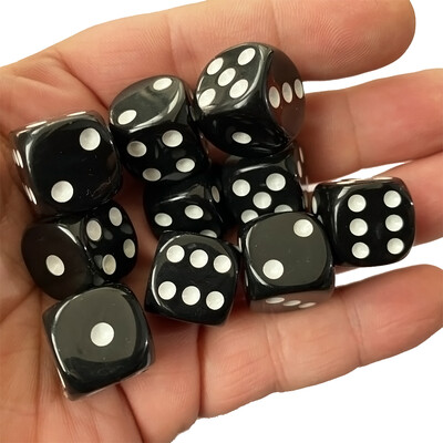 10 kom/pak. Nove kockice s akrilnim točkama 16 mm Okrugli kut Višebojna društvena igra Mahjong Dodaci Kocke 1,6 CM