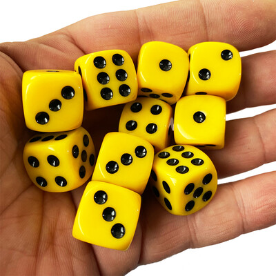 10 kom/pak. Nove kockice s akrilnim točkama 16 mm Okrugli kut Višebojna društvena igra Mahjong Dodaci Kocke 1,6 CM