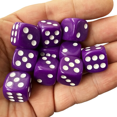 10 kom/pak. Nove kockice s akrilnim točkama 16 mm Okrugli kut Višebojna društvena igra Mahjong Dodaci Kocke 1,6 CM