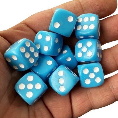 10 kom/pak. Nove kockice s akrilnim točkama 16 mm Okrugli kut Višebojna društvena igra Mahjong Dodaci Kocke 1,6 CM