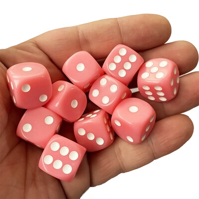 10 kom/pak. Nove kockice s akrilnim točkama 16 mm Okrugli kut Višebojna društvena igra Mahjong Dodaci Kocke 1,6 CM