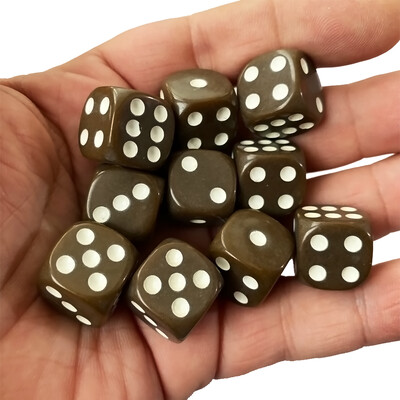 10 kom/pak. Nove kockice s akrilnim točkama 16 mm Okrugli kut Višebojna društvena igra Mahjong Dodaci Kocke 1,6 CM