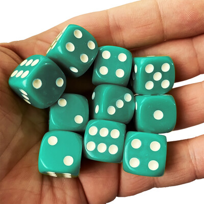 10 kom/pak. Nove kockice s akrilnim točkama 16 mm Okrugli kut Višebojna društvena igra Mahjong Dodaci Kocke 1,6 CM