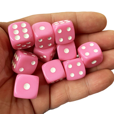 10 kom/pak. Nove kockice s akrilnim točkama 16 mm Okrugli kut Višebojna društvena igra Mahjong Dodaci Kocke 1,6 CM