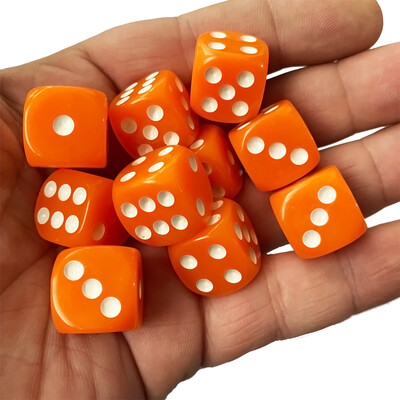 10 kom/pak. Nove kockice s akrilnim točkama 16 mm Okrugli kut Višebojna društvena igra Mahjong Dodaci Kocke 1,6 CM