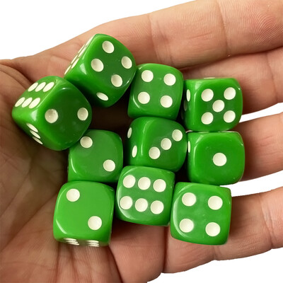 10 kom/pak. Nove kockice s akrilnim točkama 16 mm Okrugli kut Višebojna društvena igra Mahjong Dodaci Kocke 1,6 CM