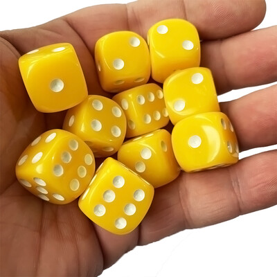 10 kom/pak. Nove kockice s akrilnim točkama 16 mm Okrugli kut Višebojna društvena igra Mahjong Dodaci Kocke 1,6 CM