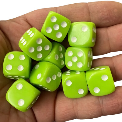 10 kom/pak. Nove kockice s akrilnim točkama 16 mm Okrugli kut Višebojna društvena igra Mahjong Dodaci Kocke 1,6 CM