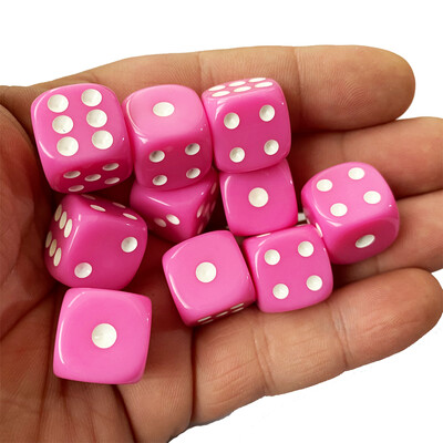 10 kom/pak. Nove kockice s akrilnim točkama 16 mm Okrugli kut Višebojna društvena igra Mahjong Dodaci Kocke 1,6 CM