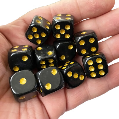 10 kom/pak. Nove kockice s akrilnim točkama 16 mm Okrugli kut Višebojna društvena igra Mahjong Dodaci Kocke 1,6 CM