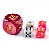 Set od 5 komada 30 MM Backgammon Pearl Dice Set - 30 MM (1 3/16") velika Backgammon kocka za udvostručenje Plus 4 komada 16 MM kockica, mramorizirane boje