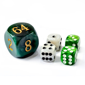 5 τμχ Σετ 30mm Τάβλι Pearl Dice - 30mm (1 3/16\