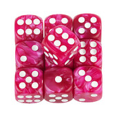 D6 set kockica Visoka kvaliteta akrilnih kockica sa zaobljenim kutovima za dodatke za društvene igre s bisernim efektom - 10 komada kockica od 16 mm