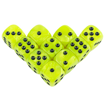 D6 set kockica Visoka kvaliteta akrilnih kockica sa zaobljenim kutovima za dodatke za društvene igre s bisernim efektom - 10 komada kockica od 16 mm