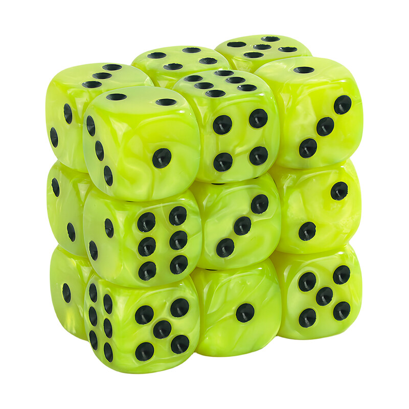 D6 set kockica Visoka kvaliteta akrilnih kockica sa zaobljenim kutovima za dodatke za društvene igre s bisernim efektom - 10 komada kockica od 16 mm