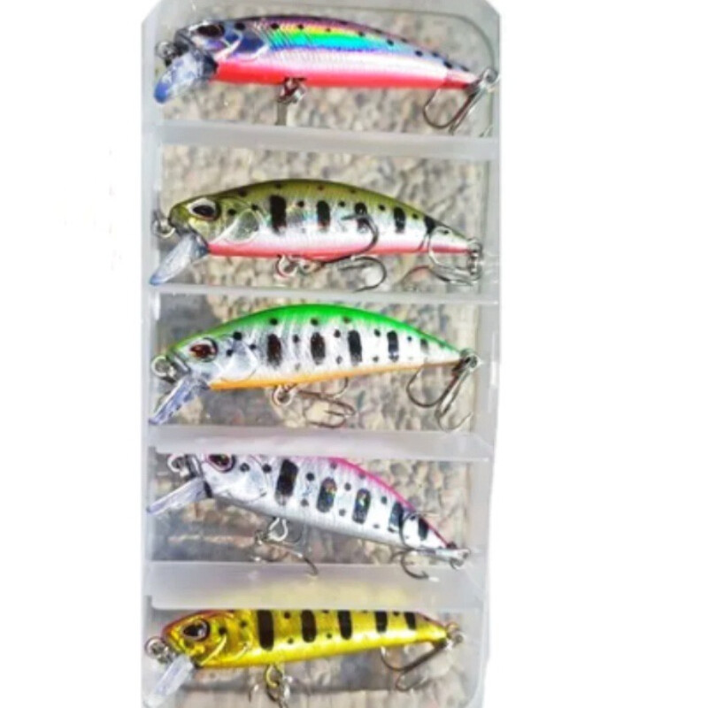 5 kom Mino Creek Goluya mamac 5 cm 5 g Mikroobjekt Cast Night Light Potopljen Xiaomi Rock Tremble Slow Sinking Dead Fly Bait