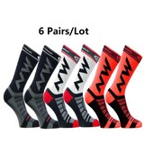 1/6 pari visokokvalitetnih prozračnih sportskih čarapa prikladnih za trčanje, brdski biciklizam i sportske čarape na otvorenom za muškarce i žene