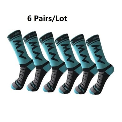 1/6 pari visokokvalitetnih prozračnih sportskih čarapa prikladnih za trčanje, brdski biciklizam i sportske čarape na otvorenom za muškarce i žene
