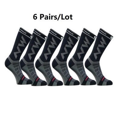 1/6 pari visokokvalitetnih prozračnih sportskih čarapa prikladnih za trčanje, brdski biciklizam i sportske čarape na otvorenom za muškarce i žene