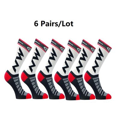 1/6 pari visokokvalitetnih prozračnih sportskih čarapa prikladnih za trčanje, brdski biciklizam i sportske čarape na otvorenom za muškarce i žene