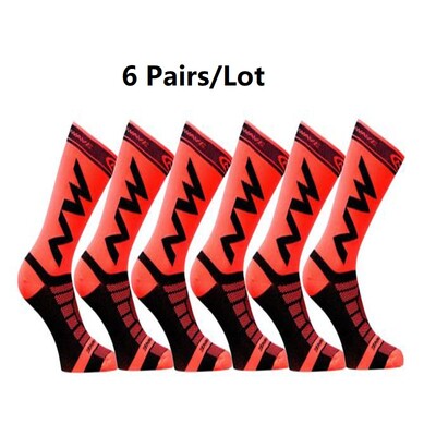 1/6 pari visokokvalitetnih prozračnih sportskih čarapa prikladnih za trčanje, brdski biciklizam i sportske čarape na otvorenom za muškarce i žene