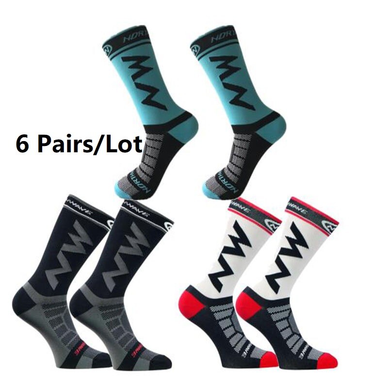 1/6 pari visokokvalitetnih prozračnih sportskih čarapa prikladnih za trčanje, brdski biciklizam i sportske čarape na otvorenom za muškarce i žene