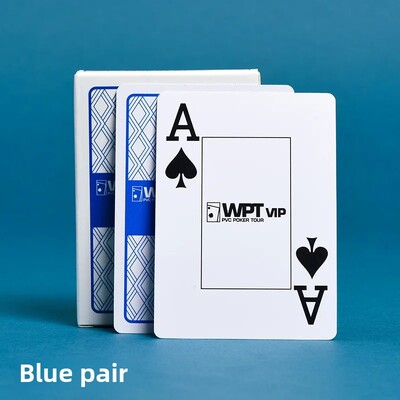 Wpt Texas Holdem Poker Card Natjecateljske posebne PVC velike tiskane vodootporne sklopive vrhunske veleprodajne matirane plastične kartice