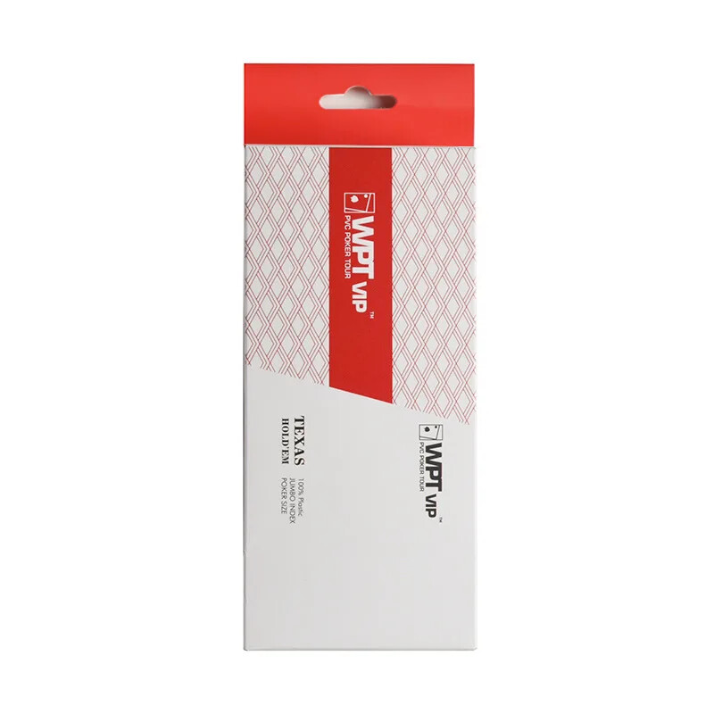 Wpt Texas Holdem Poker Card Natjecateljske posebne PVC velike tiskane vodootporne sklopive vrhunske veleprodajne matirane plastične kartice