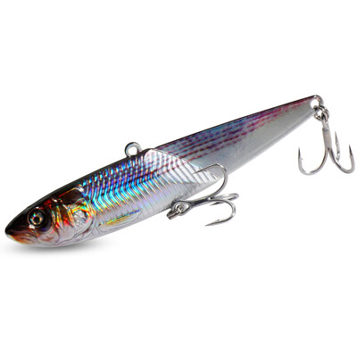 VIB Metal Jig Lure 20g 30g 40g Spinner Spoon 3D Eye Color Laser Spinning Fishing Tackle Hook Drag Cast Blade Pesca Vibetion Bait