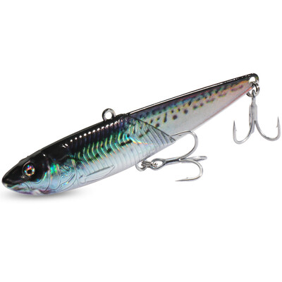 VIB Metal Jig Lure 20g 30g 40g Spinner Spoon 3D Eye Color Laser Spinning Fishing Tackle Hook Drag Cast Blade Pesca Vibetion Bait