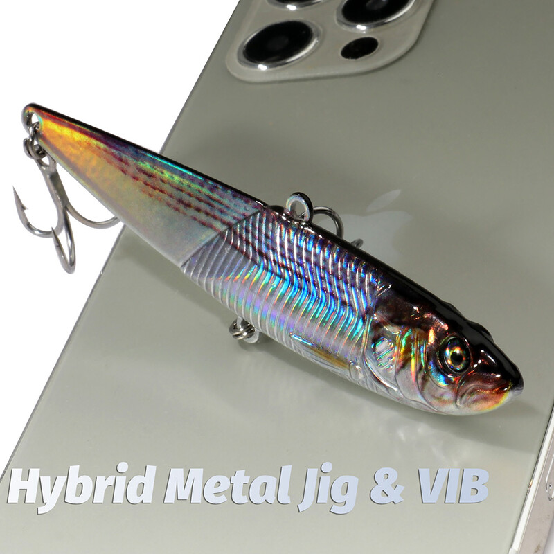 VIB Metal Jig Lure 20g 30g 40g Spinner Spoon 3D Eye Color Laser Spinning Fishing Tackle Hook Drag Cast Blade Pesca Vibetion Bait