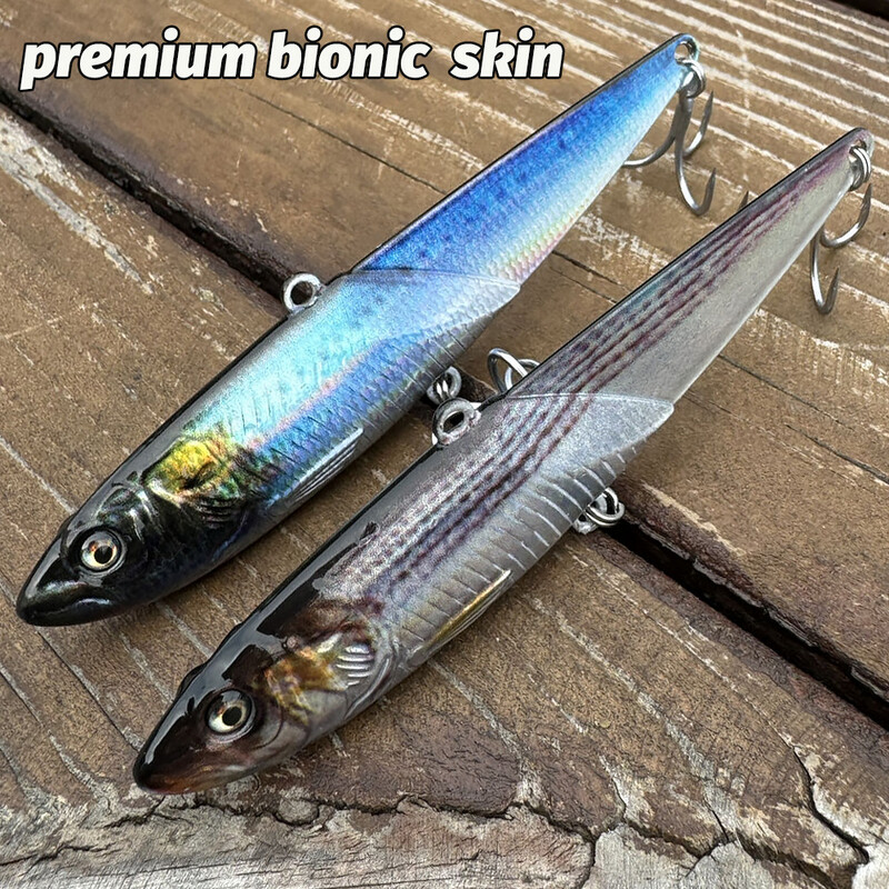 VIB Metal Jig Lure 20g 30g 40g Spinner Spoon 3D Eye Color Laser Spinning Fishing Tackle Hook Drag Cast Blade Pesca Vibetion Bait
