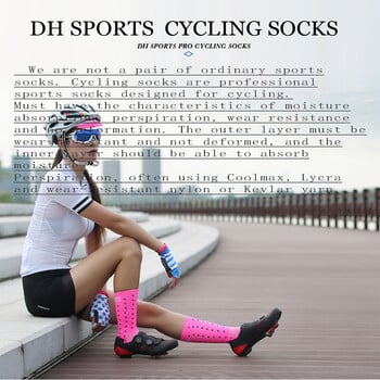 Dh Sports Womens Performance Mtb Cycling Socks Guy Funky Road Bike Nylon Stripe Ποδήλατο για τρέξιμο Κάλτσες Crazy Dot Mountain Bike