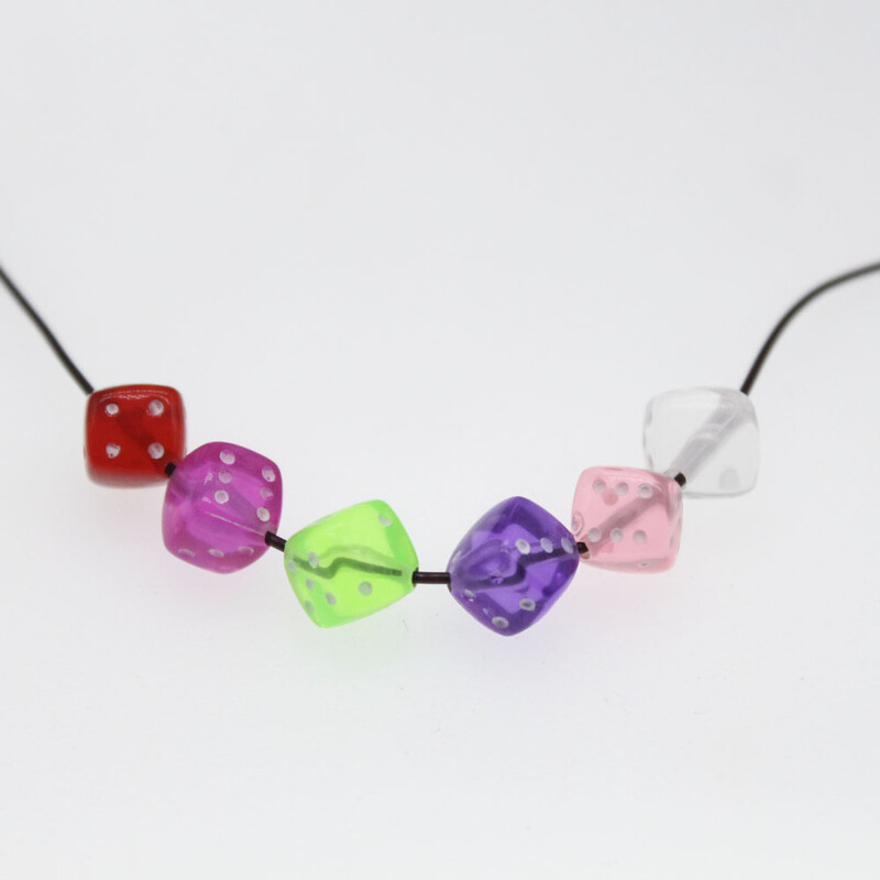 100 kom Mješovite prozirne akrilne perle za razmak od kockica 8 mm Kvadratne šarene perle DIY pribor za izradu nakita 9 boja Odaberite