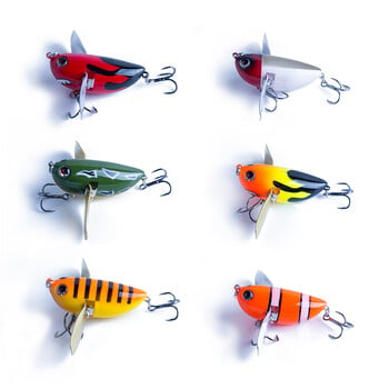 Hanlin Topwater Simulation Cicada Fishing Lures 58mm 12,5g Popper Floating Hard Wobblers Bait Metal Blade Wings Artificial Lures