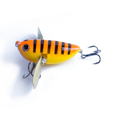 Hanlin Topwater Simulation Cicada Fishing Lures 58mm 12.5g Popper plutajući tvrdi vobleri mamac Metal Blade Wings Umjetni mamci