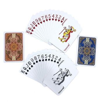 2Pcs/Lot Bridge Pattern Poker Set Card Baccarat Texas Hold\'em Пластмасови карти за игра Водоустойчива настолна игра 2,28*3,46 инча qenueson