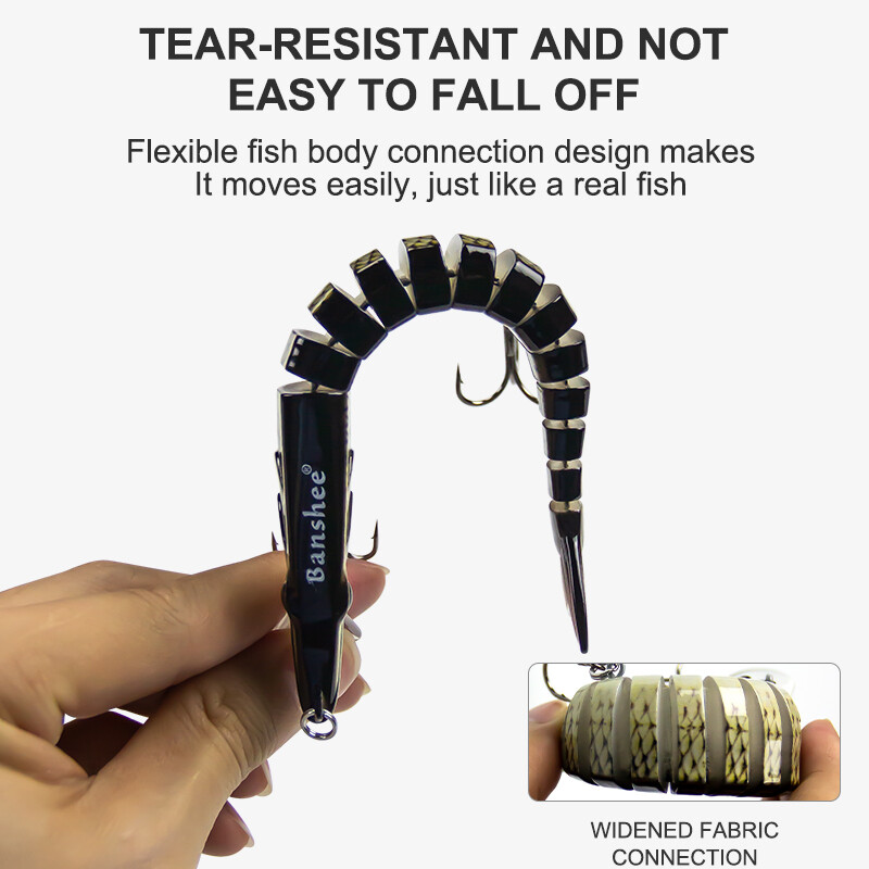 165 mm 34 g mamci za ribolov Jointed Crankbaits Swimbait Vobleri za tonuće za štuku Pastrva Bass Trolling Umjetni čvrsti mamac