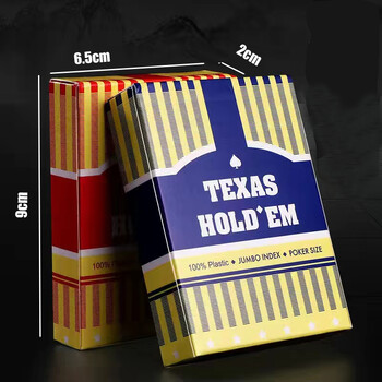 Пластмасова карта за игра Класически прост Texas Hold\'em Jombo Index Poker Карти за игра, За бридж игра Развлечения, Добро качество