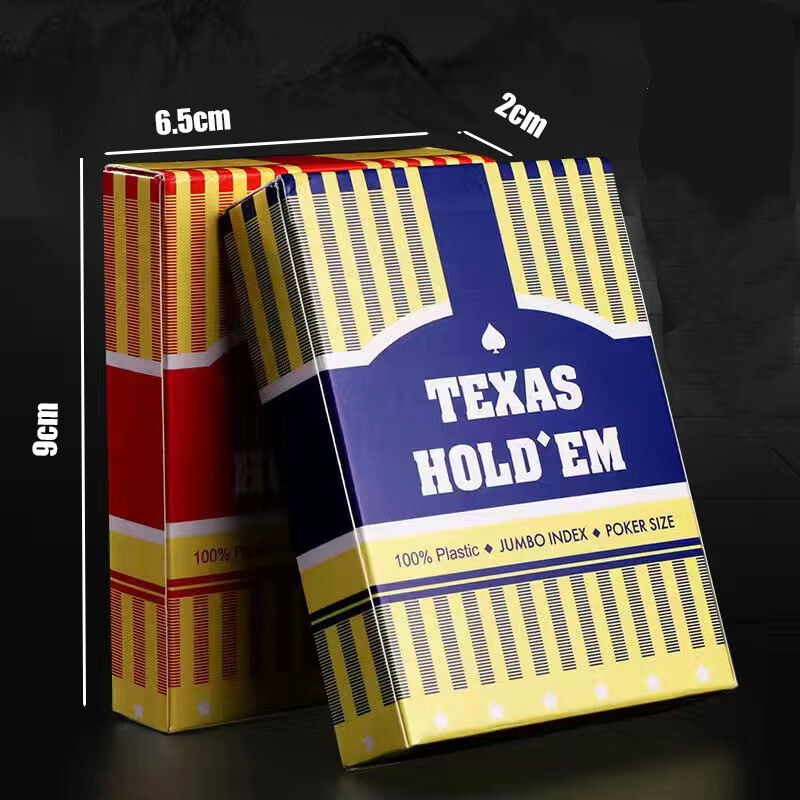 Plastična igraća karta Klasične jednostavne igraće karte Texas Hold'em Jombo Index Poker, za zabavu u bridž igri, dobre kvalitete