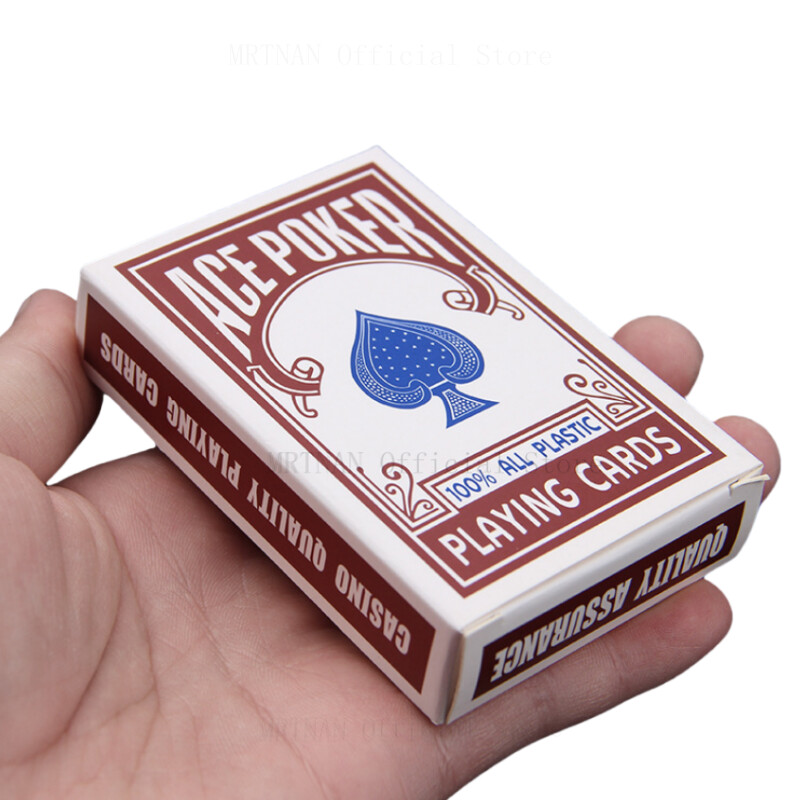 Visokokvalitetni 1 set plavih/crvenih poker karata, vodootporna kolekcija igraćih karata, poklon za čarobne poker igre