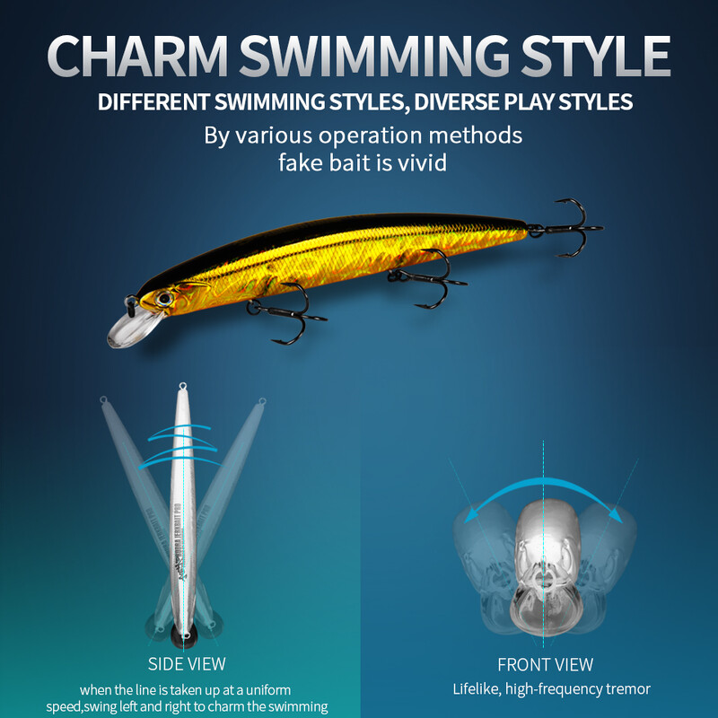 BEARKING 13 cm 21 g Dubina 1,8 m Orbitalni magnetski sustav Vrhunski mamci za ribolov Minnow Wobbler Kvalitetne udice za pecanje