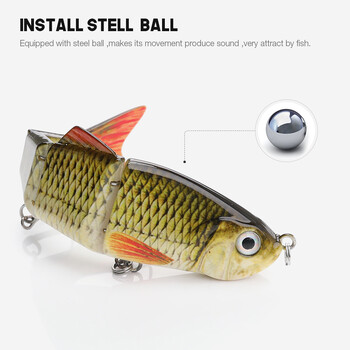 VTAVTA 12cm 16g Lifelike 4 Segments Joint Bait Artificial Fishing Lure Sinking Wobblers For Pike Swimbait Crankbaits Ψάρεμα